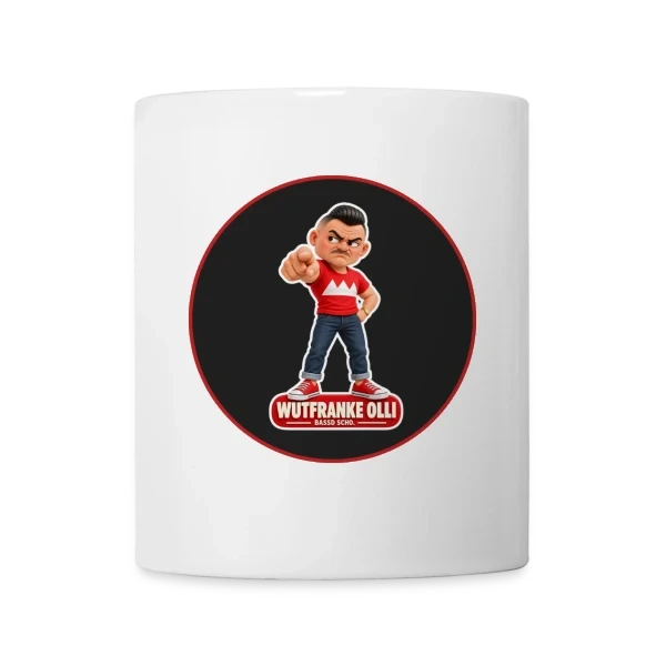 White mug with Olli and the original Franconian design.